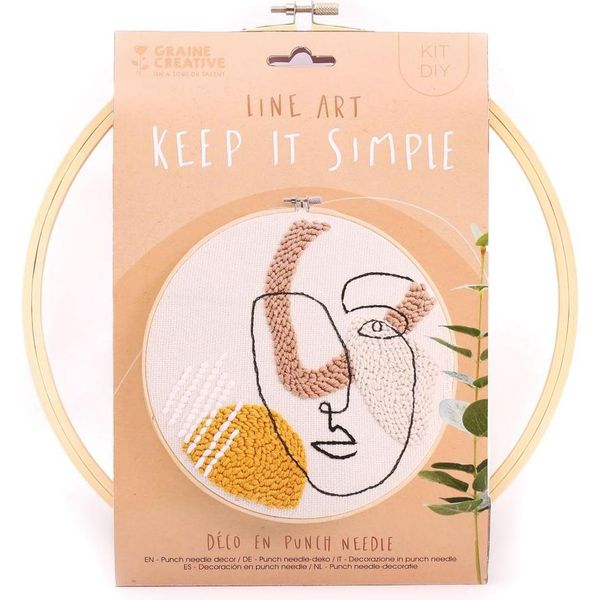 Graine Creative Punch Needle Set Line Art 25 Cm Kreative Dekoration-image