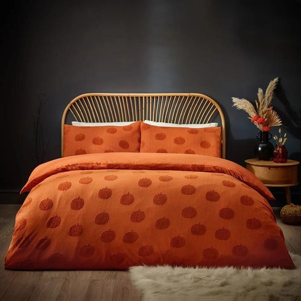 Furn - Pumpkin - Set Di Biancheria Da Letto, Cotone Con Pennacchio RV3310 (Letto Singolo) (Spezie)-image