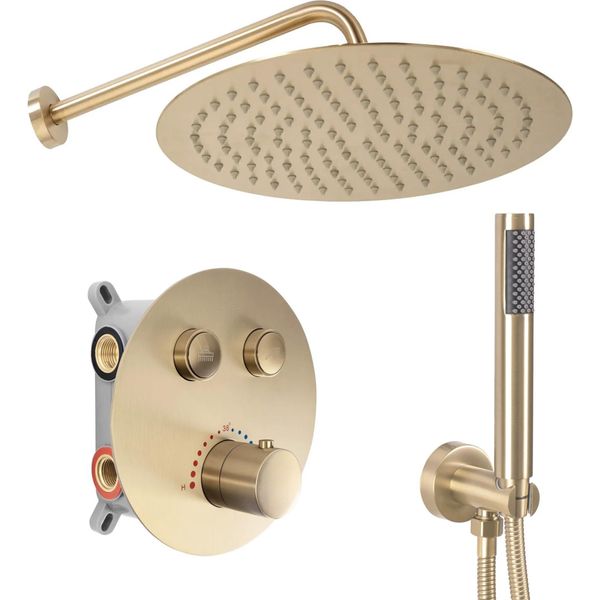 Set Doccia Da Incasso Rea Lungo Brush Gold Box-image