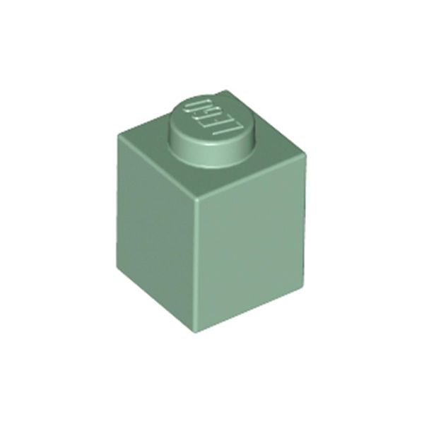 Lego® 1 Pezzo 3005 Mattone Mattone 1X1 Parte Mattoni Base 1 Verde Sabbia-image