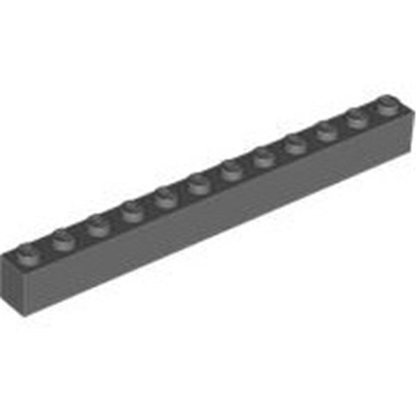 Lego® 100 Pezzi 6112 Mattoncini 1X12 Parte Mattoncini Base 100 Grigio Scuro Bluastro-image