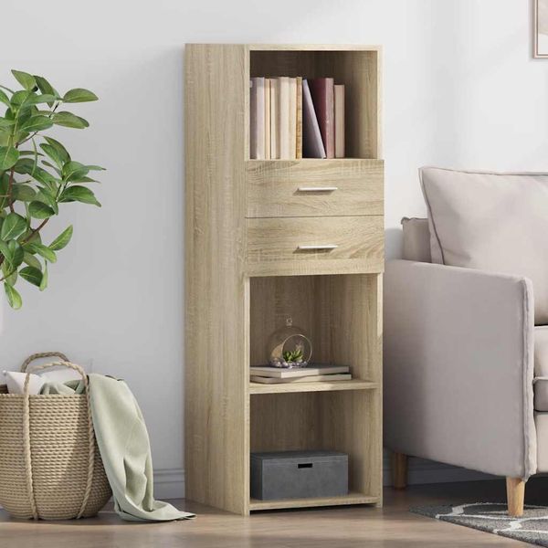 Vidaxl Credenza Sonoma-Quercia 40X42,5X124 Cm Materiale In Legno-image