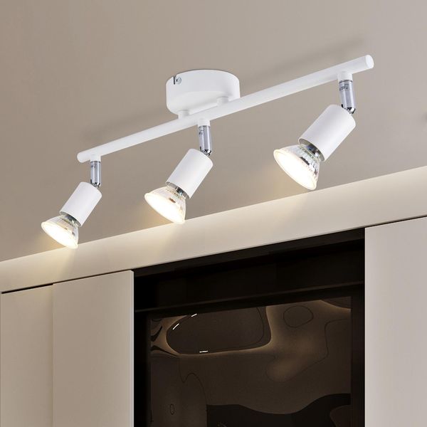 Zmh Led Faretto Da Soffitto A 3 Fiamme Plafoniera Per Interni Presa GU10 Lampada Da Corridoio Faretto Da Soffitto Per Camera Da Letto Bagno Corridoio Cucina Soggiorno-image