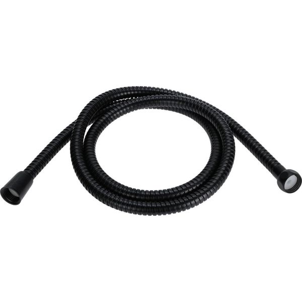 Tubo Doccia In Acciaio Inox, Nero, 150 Cm, Filettatura 1/2-image