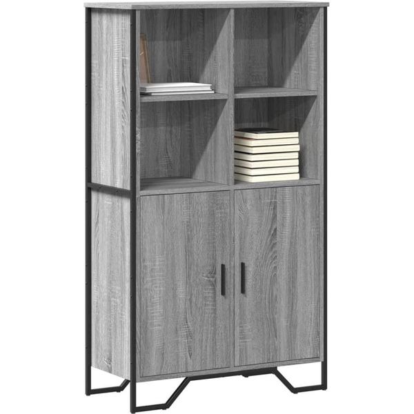 Maison Exclusive - Credenza Grigio Sonoma 79,5X35,5X137,5 Cm In Truciolato-image