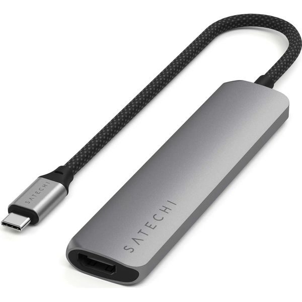 Satechi - Adattatore Multiporta Sottile USB-C 6In1 (Grigio Spazio)-image