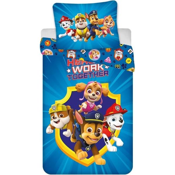 Paw Patrol Bettbezug Hero's Work Together 140 X 200 Cm - 65 X 65 Cm-image