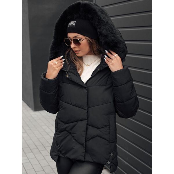 Giacca Invernale Donna Fixmix Trapuntata Con Cappuccio Nero L-image