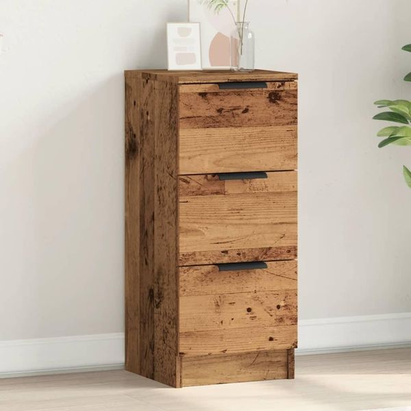 Vidaxl Credenza Effetto Legno Vecchio 30X30X70 Cm Materiale A Base Di Legno-image