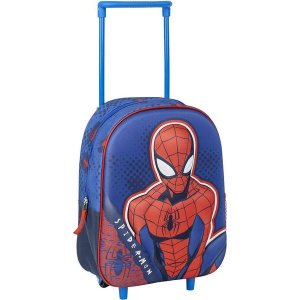Zaino Scuola Con Ruote Spider-Man Blu 25 X 31 X 10 Cm-image
