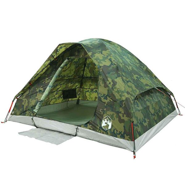 Vidaxl Tenda Da Campeggio A Cupola 2 Persone Modello Mimetico Impermeabile-image