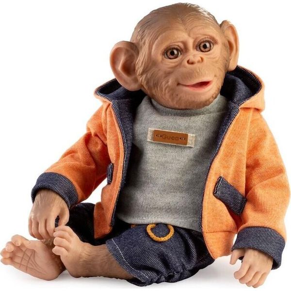 Guca - 986 Reborn Monkey - Scimmietta Realistica Con Corpo In Morbido Tessuto - 32 Cm-image