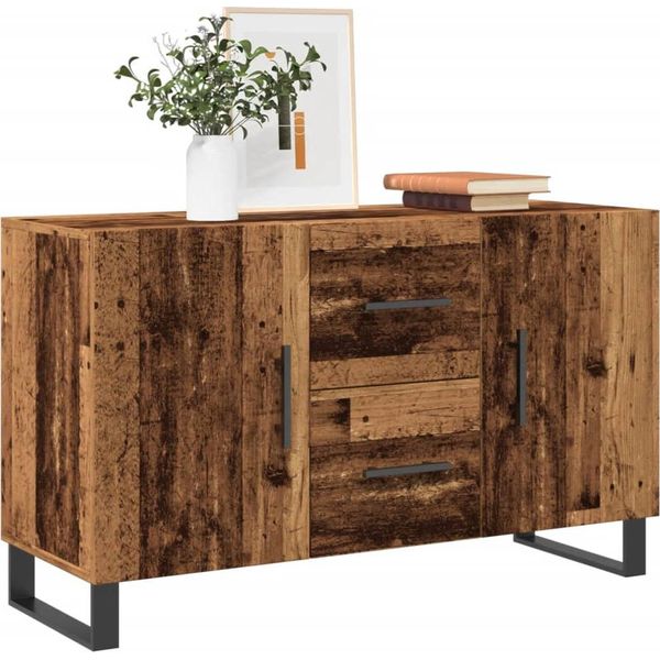 Vidaxl Credenza Effetto Legno Vecchio 100X36X60 Cm Materiale A Base Di Legno-image