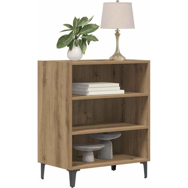Vidaxl Credenza Artisan In Rovere 57X35X70 Cm Materiale A Base Di Legno-image