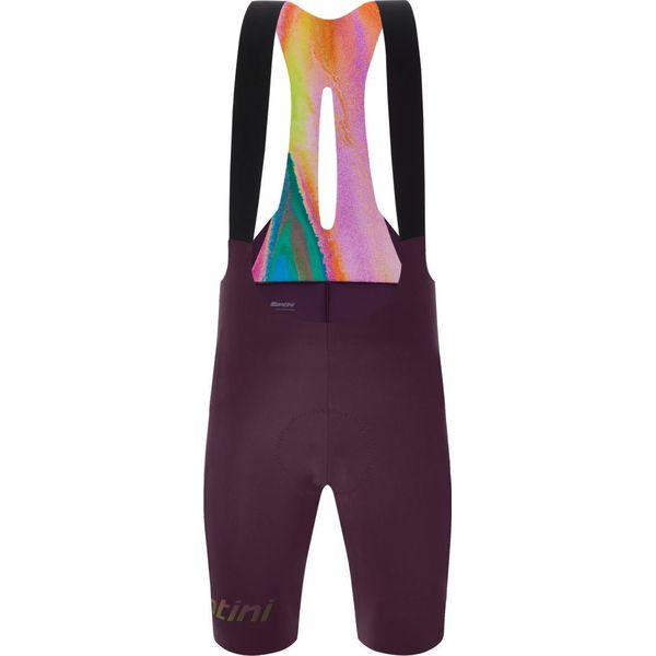 Santini Pantaloncini Corti Da Ciclismo Con Bretelle - Unico Edge - Bordeaux 2XL-image
