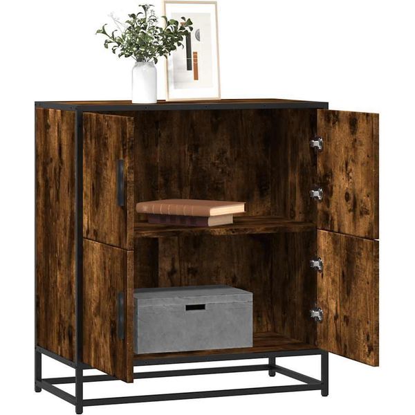 Maison Exclusive - Credenza In Rovere Affumicato 68X35X76 Cm Materiale Ligneo-image