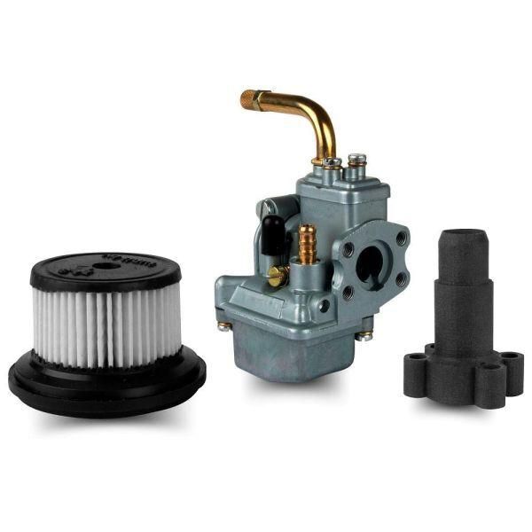 Carburatore 85/12/ + Flangia Intermedia Ass + Filtro Aria Rotondo Motore Sachs 504 505 506-image