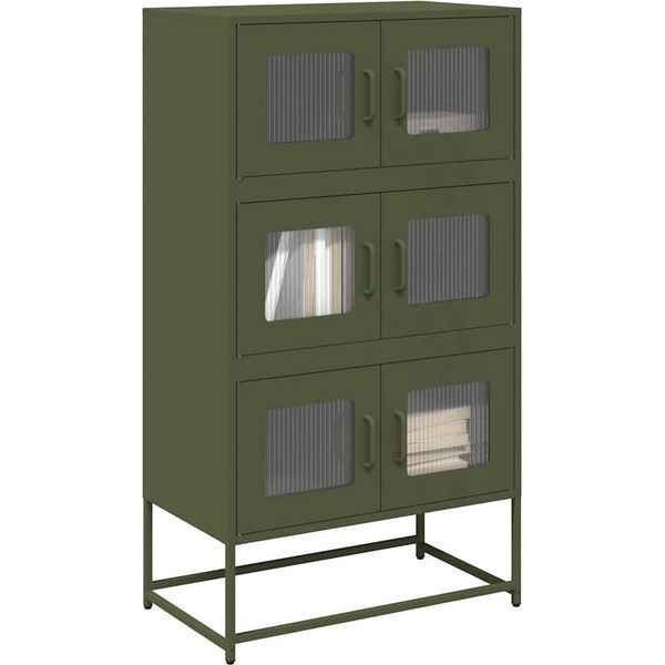 Best MöBel Vetrinetta A Ripiani Verde Oliva 68X39X123 Cm Acciaio - Cassettiere CL3467162 1Pacco-image