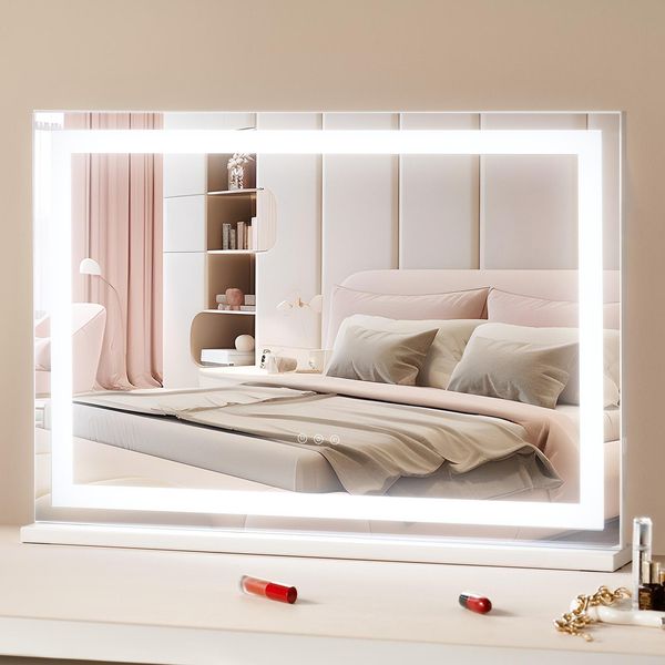 Vevor Hollywood Specchio Per Il Trucco, Specchio Cosmetico Con Controllo Touch Intelligente, Montaggio A Parete Su Scrivania, 797X547 Mm-image