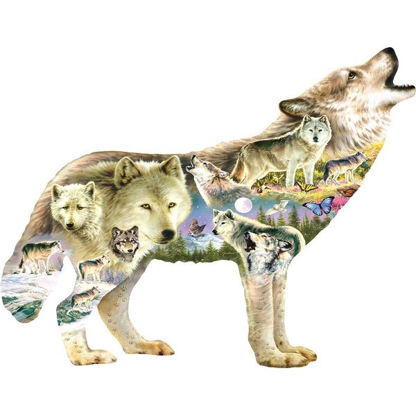 Puzzle Sunsout Xxl - Lupo Dei Prati - Greg Giordano - 750 Pezzi-image