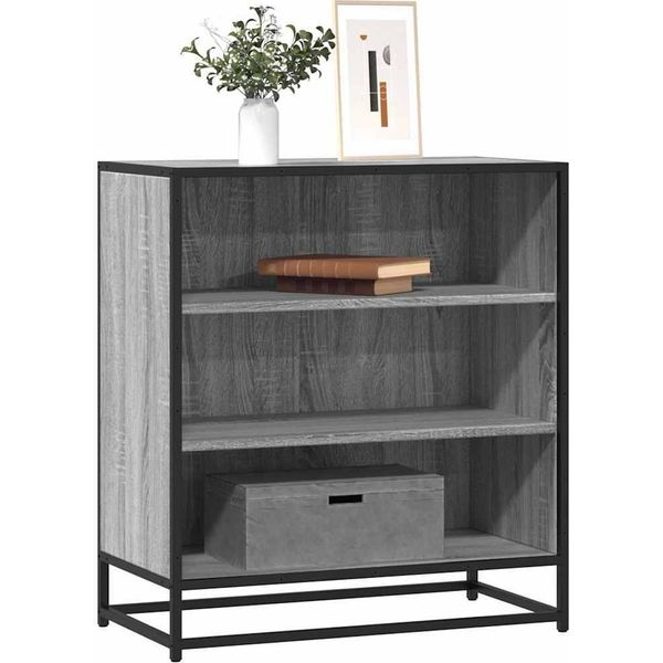 Maison Exclusive - Credenza Grigio Sonoma 68X35X76 Cm Materiale Ligneo E Metallo-image