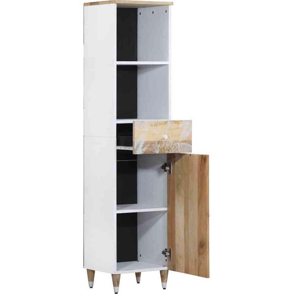Syfax™ Mobile Da Bagno 38X33,5X160 Cm In Legno Massello Di Mango-image