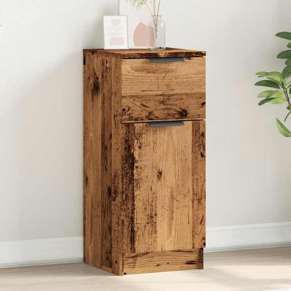 Vidaxl Credenza Effetto Legno Vecchio 30X30X70 Cm Materiale A Base Di Legno-image