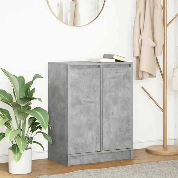 Maison Exclusive - Credenza Grigio Cemento 57X34X76 Cm Materiale Ligneo-image