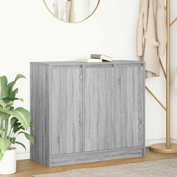 Maison Exclusive - Credenza Grigio Sonoma 85X34X76 Cm Materiale Ligneo-image