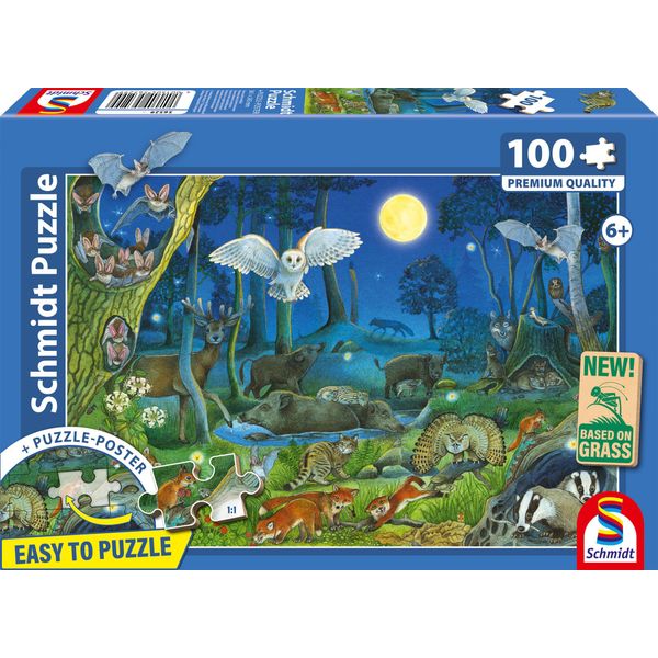 Schmidt Spiele Kipu 100T Animali Nella Foresta Di Notte 0 0 Pezzi-image