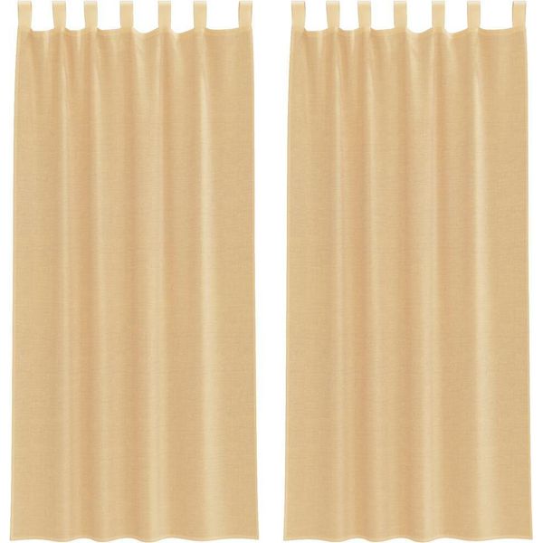 Vidaxl Tende In Voile Con Passanti 2 Pezzi Colore Sabbia 140X225 Cm-image
