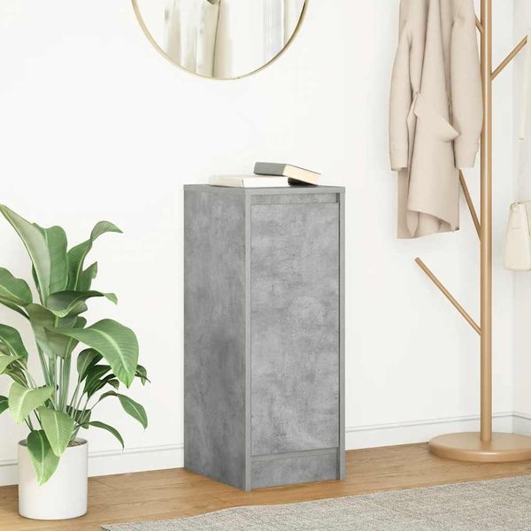 Maison Exclusive - Credenza Grigio Cemento 29,5X34X76 Cm Materiale Ligneo-image