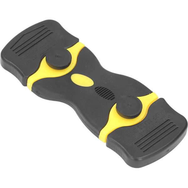 2Pcs 2 In 1 Strumento Raschietto Lama Di Rasoio Abs Strumento Lame Di Metallo Plastica Per La Pulizia (Nero Giallo)-image