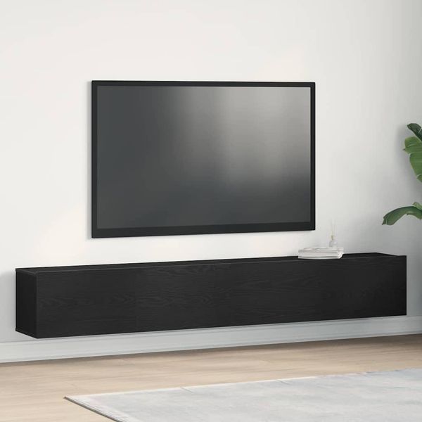 Best MöBel Mobile Tv 2 Pezzi Nero 100 X 30 X 30 Cm Materiale A Base Di Legno - Mobili Tv Cloris New5440937 1Pacco-image