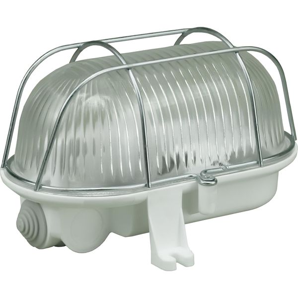 Apparecchio Da Incasso Owal 60W E27 Con Maglia Metallica IP44 Bianco D.3166-image