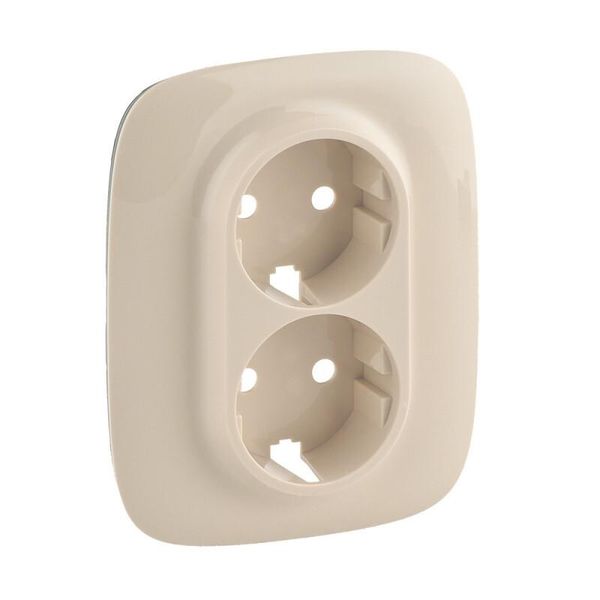Pannello Frontale Per Doppio Contatto Shuko Valena Allure Legrand - Crema-image