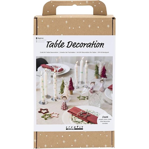 Creativ Company Set Di Decorazioni Da Tavola Natalizie Angeli Alberi Stelle-image