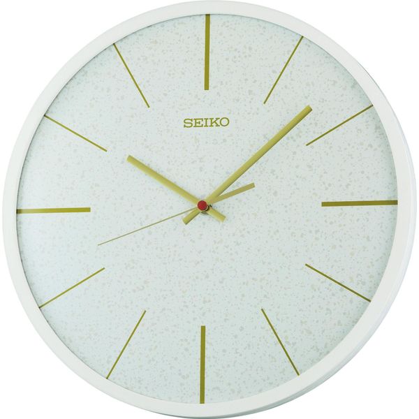 Seiko QXA828W Orologio Da Parete Al Quarzo Con Movimento Silenzioso Bianco/Oro-image