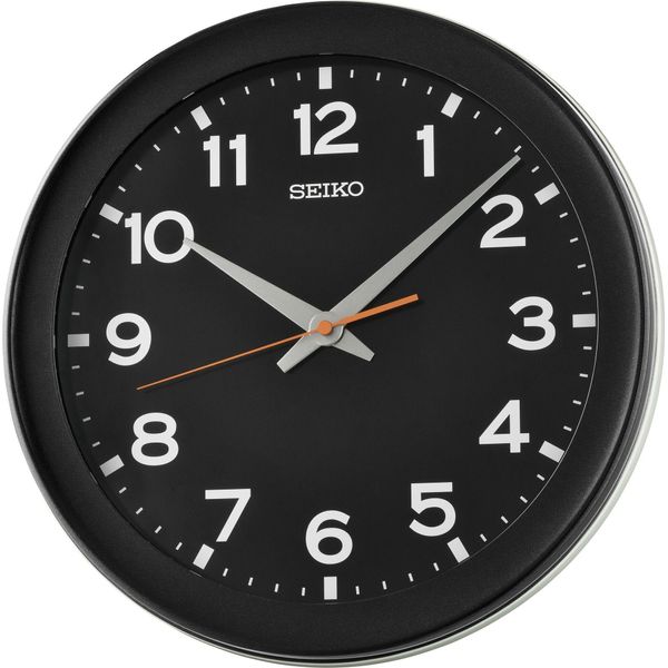 Seiko QXA835K Orologio Da Parete Al Quarzo Nero Facile Da Leggere-image