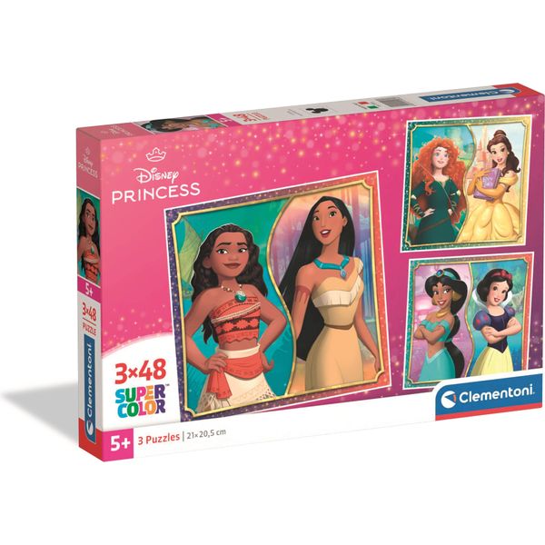 Puzzle Cle 3X48 Superkolor Princess 25064-image
