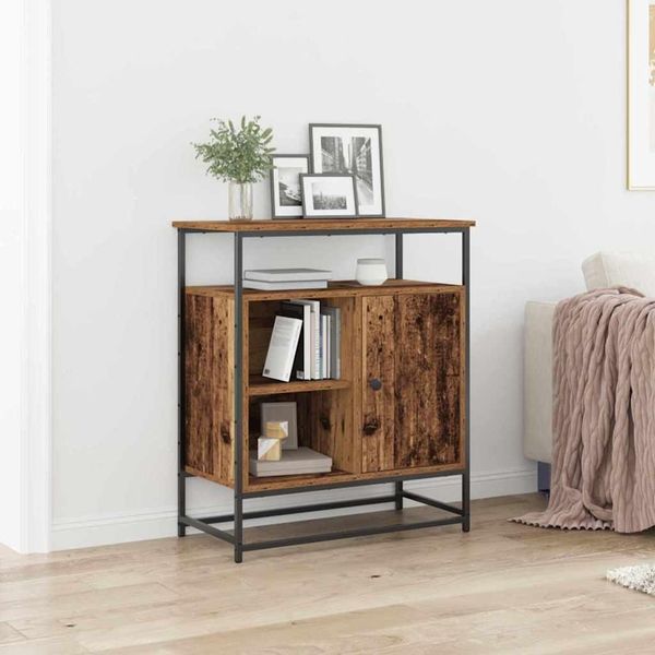 Vidaxl Credenza In Legno Vecchio 69 X 35 X 80 Cm Materiale A Base Di Legno-image