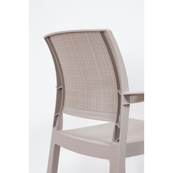Poltrona Da Giardino In Plastica Toomax Alba Grigio Tortora-image