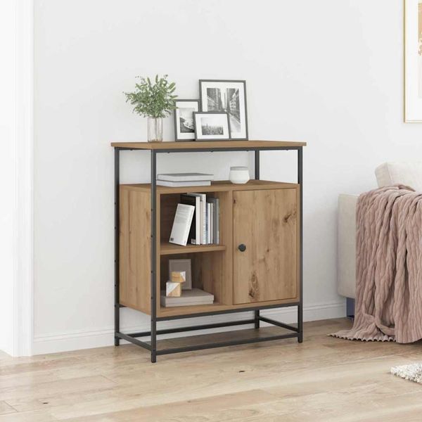 Maison Exclusive - Credenza In Rovere Artigianale 69 X 35 X 80 Cm Materiale Ligneo-image