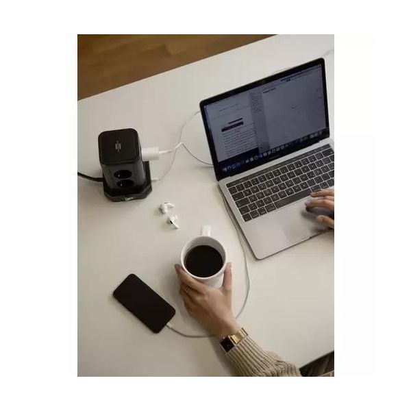 Brennenstuhl Steckdosenturm 8Fach Mit 2Xusb A,1Xusb C,Black-image