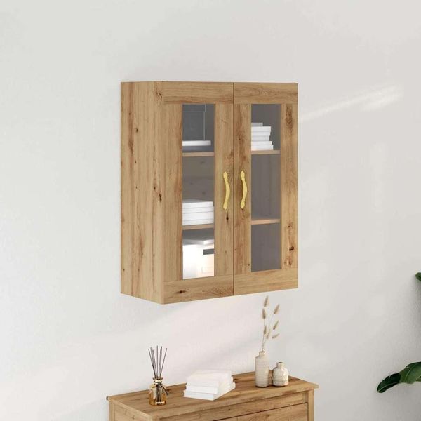 Vidaxl Armadio A Muro In Rovere Lavorato A Mano 69,5 X 34 X 90 Cm-image