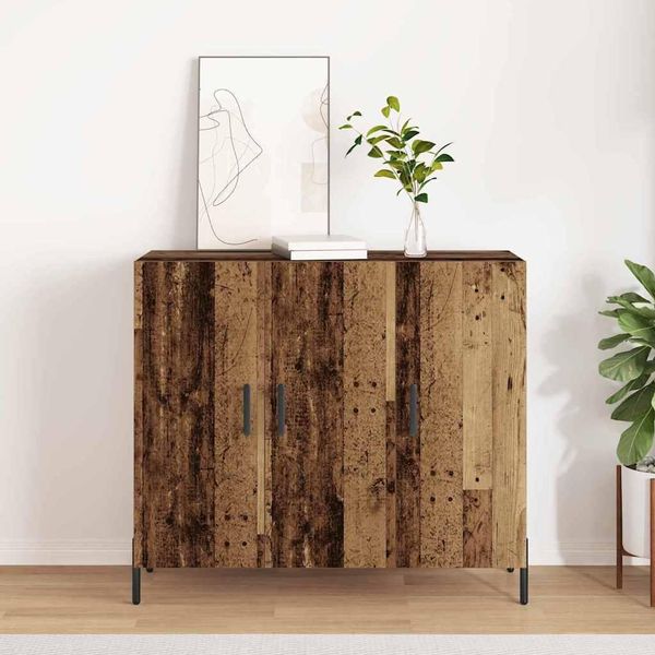 Maison Exclusive - Credenza In Legno Antico 90 X 34 X 80 Cm Materiale Ligneo-image
