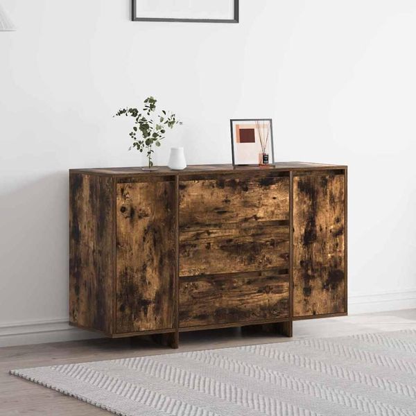 Vidaxl Credenza In Rovere Fumé 120 X 41 X 75 Cm Materiale In Legno-image