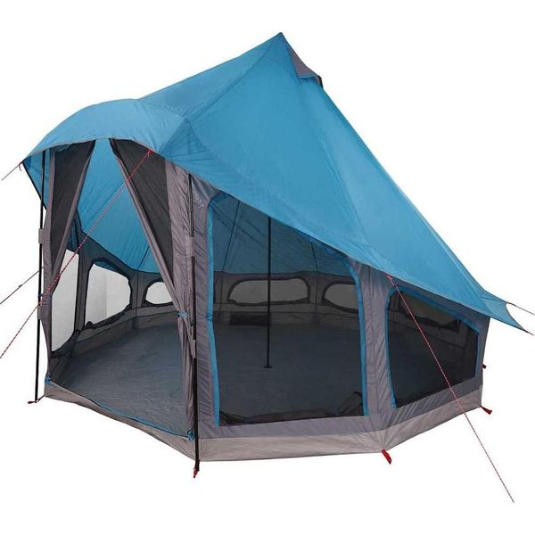 Vidaxl Tenda A Soffietto Per Famiglie Con Tetto Blu 404 X 370 X 270 Cm-image