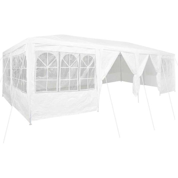 Vidaxl Tenda Per Feste Bianca 800 X 400 X 266 Cm In Poliestere E Acciaio-image
