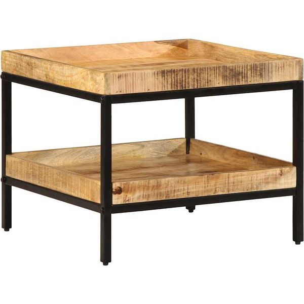 Syfax™ Tavolo Laterale Marrone 55 X 55 X 45 Cm Legno Di Mango Massello-image